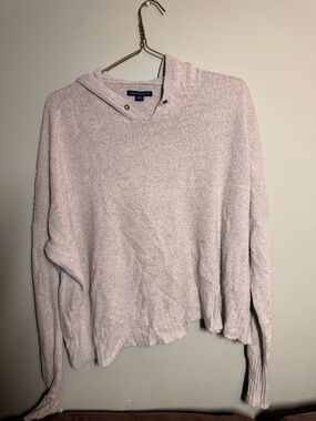 American Eagle Outfitters Light Pink Hooded Sweater
